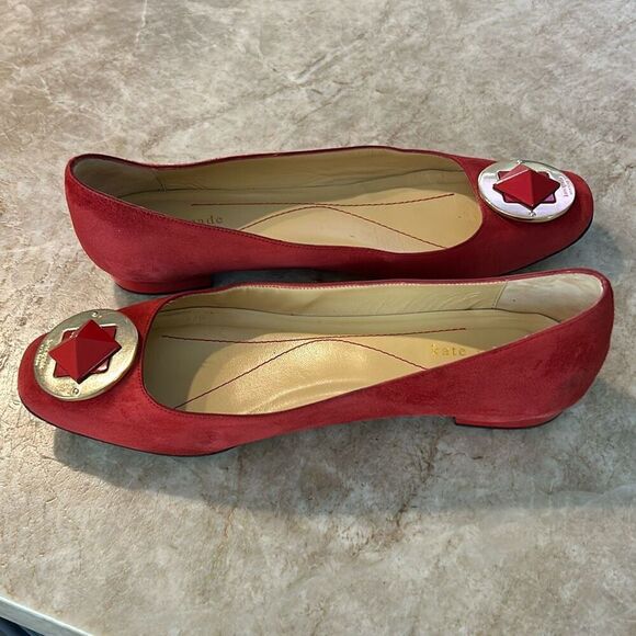 KATE SPADE Red Ballet Flats Size 9 - Picture 6 of 9